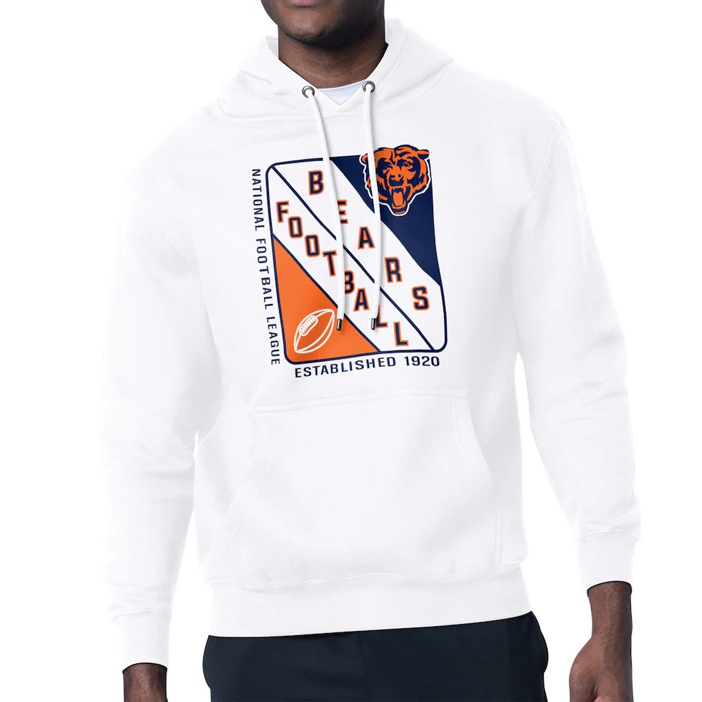 Men 2026 NFL Chicago Bears White Hoodie hooded style 01